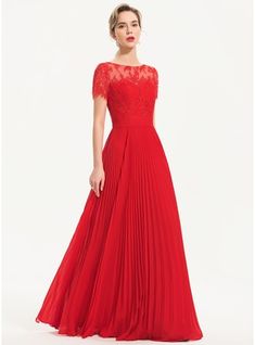 JJ's House Pleated Lace Chiffon Scoop Illusion Fall Spring Summer Winter A-line General Plus Belt/Sash No Leg Slit Back Zip Illusion Scoop Elegant Black Tie Red Height:5.8ft（176cm） Bust:32in（82cm）Waist:24in（61cm）Hips:35in（89cm） No Floor-Length Red Model Name:Nika  H. #JJ's House #Pleated #Lace #Chiffon #Scoop #Illusion #Fall #Spring #Summer #Winter #Aline #General #Plus #BeltSash #NoLegSlit #BackZip #Illusion #Scoop #Elegant #BlackTie #Red #No #FloorLength #Red Modest Gowns, Lace Bodice Maxi Dress, A Line Evening Dress, Red Wedding Dresses, Satin Evening Dresses, Cheap Evening Dresses, Chiffon Evening Dresses, Evening Dresses Short, Lace Dress With Sleeves