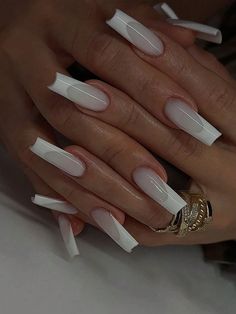 Milky Nails, White Acrylic Nails, Fire Nails, June 19, Dope Nails