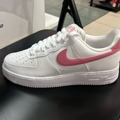 Men’s Size 8.5 Pink Swoosh Airforces Baby Pink Valentines Day Shoes Men’s 8.5 W 10. Sporty White Nike Air Force 1 With Gum Sole, White Nike Air Force 1 With Gum Sole, White Synthetic Nike Air Force 1 With Gum Sole, Valentines Day Shoes, Nike Sf, Nike Air Flight, Nike Air Max 2090, Nike Air Vapormax Plus, Black Basketball Shoes