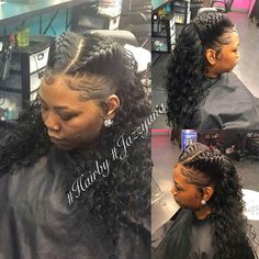 This is cute!! Two Braid Hairstyles, Feed In Braids Hairstyles, Dope Hairstyles, Hair Life, Box Braids Hairstyles, Love Hair