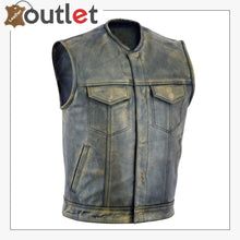 Real Motorbiker Leather Vest For Men Leather Biker Jacket With Pockets For Motorcycling, Leather Biker Jacket With Pockets, Leather Motorcycle Jacket With Pockets, Leather Motorcycling Jacket With Pockets, Leather Biker Jacket With Pockets For Events, Moto Biker Jacket With Pockets For Motorcycling, Rugged Leather Biker Jacket For Motorcycling, Moto Biker Jacket With Pockets For Outdoor, Leather Vests