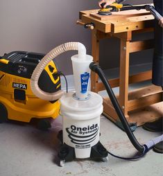 a person is using a machine to clean the floor