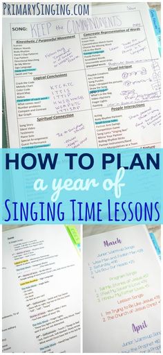 How to Plan a Year of Singing Time Lessons New Years Primary Singing Time, Primary Chorister Ideas, Lds Primary Songs, Yearly Planning, Sunday Activities