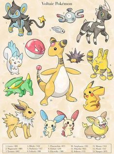 an image of various pokemons from the past to present in their respective album,