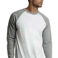 Men's Active Essentials. Top Pro Men's Long Sleeve Raglan Baseball Tee This Sporty, Clean Cut Baseball Tee Features A Two-Tone Contrasting Color Scheme. It Is Made Of Soft And Breathable Cotton Fabric Designed To Keep Up With Your Active Lifestyle. Available In A Variety Of Colors And In Sizes S Thru 3xl. Style: Mbt002 Fabrication: 65% Cotton, 35% Polyester Model Is 6' 1"" Wearing A Us Size Medium. Sorry No Trades. Firm Price. Product Is New With Tags, Direct From Wholesaler. Shipping: Your Orde Classic White Sports T-shirt, Moisture-wicking White Top For Sports Events, White Cotton Raglan Sleeve Top, White Raglan Sleeve T-shirt For Sports, White Relaxed Fit Sports Shirt, Sporty White Moisture-wicking Shirt, White Sporty Shirt With Moisture-wicking, White Sporty Moisture-wicking Shirt, White Relaxed Fit Shirt For Sports Events