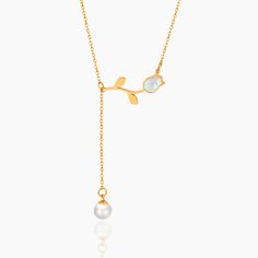 Surprise the person you love with the perfect gift! Perfect for birthdays, anniversaries, or as a "just because" gift for that special person in your life. Rose Necklace, Just Because Gifts, Dainty Necklace, Special Person, Just Because, Pearl Pendant, 18k Gold, Gold Plate, Plating