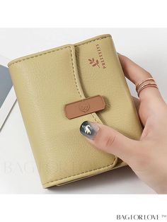 BagForLove - Sleek Minimalist Wallet: Compact Fashionable Purse for Everyday Essentials Casual Wallet For Gift, Casual Beige Wallet For Daily Use, Casual Beige Wallets For Daily Use, Daily Use Beige Coin Purse, Trendy Beige Wallet For Daily Use, Trendy Daily Use Card Holder, Trendy Green Wallets For Everyday Use, Stylish Purse, Minimalist Pattern