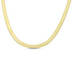 This sleek herringbone necklace is styled in solid 10K yellow gold with a gleaming high polish finish. The necklace measures 20 inches and secures with a lobster clasp. Made in Italy. 20 Inch Necklace, Herringbone Necklace, Necklace Clasps, Kay Jewelers, Necklace Chain Lengths, Accessories Jewelry Necklace, Necklace Designs, Herringbone, Gold Chains