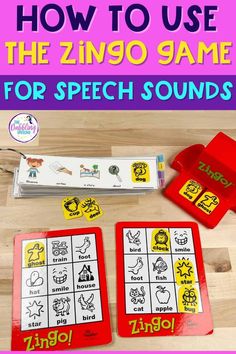 how to use the zinoo game for speech sounds with pictures and instructions on it