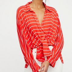 A Nice Casual Long Sleeve Tee Features A Slouchy Silhouette. Super Soft And Effortless Statement Making. V-Neckline Dolman Style Sleeves Surplice Fly Away Front Round Hem Side Vents 94% Rayon, 6% Spandex Size M And Fits True To Size. It Is More Orange/Red And White Stripes. New With Tag. Please Feel Free To Ask Any Questions. Bundle And Save! Like The Item But Not The Price? I'm Happy To Negotiate And Will Consider All Reasonable Offers. Fall Vacation Tops With V-neck, Relaxed Fit V-neck Tops For Brunch, Striped V-neck Blouse For Fall, Fall Striped V-neck Blouse, Fall V-neck Tops For Beach, Fall Beach V-neck Tops, Fall V-neck Beach Tops, Striped V-neck Summer Tops, Striped Summer Top For Brunch