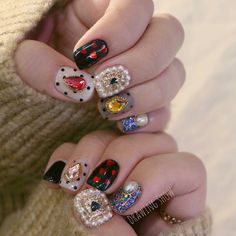 Cute Short Manicure Ideas, Ohora Nail Ideas, Corean Style, Christmas Nails Winter, Nail Design Glitter, Electric Nail File, Nail Drill Machine, Nails Aesthetic, Nails Winter