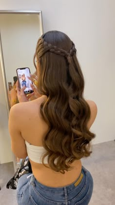 Fancy Hairstyles, Easy Hairstyles For Long Hair, Stylish Hair, Aesthetic Hair, Layered Hair, Trendy Hairstyles, Prom Hair