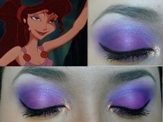 an image of disney princess eyes with purple and blue makeup