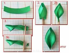 step by step instructions on how to make an origami leaf