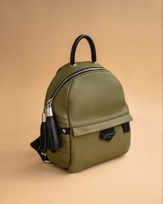 Leather Backpack, Small Leather Backpack, Leather backpack, Summer Backpack, Laptop backpack, casual backpack, gift for her Green Leather Backpack With Zipper Closure, Green Soft Leather Backpack, Green Soft Leather Travel Backpack, Summer Backpack, Backpack For College, Leather Backpack Women, Summer Backpacking, Small Leather Backpack, Unique Backpacks