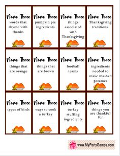 thanksgiving place cards with turkeys and pumpkins on them for the classroom to use