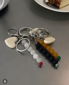 a piece of cake sitting on top of a table next to a pair of scissors