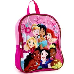 Your Little Princess Will Be Ready For Any Adventure With This Adorable Disney Princess Mini Backpack! "Live The Dream" Featuring All Of Her Favorite Princesses, This 100% Polyester Backpack Includes A Top Zipper Closure, A Spacious Main Compartment For All Her Treasures, And Adjustable Straps For A Comfortable Fit. From Morning Playdates To Overnights At Grandma's, She's Sure To Make A Stylish Statement Wherever She Goes! Disney World Backpack, Disney Princess Backpack, Disney Princess Toddler, Princess Backpack, Disney Purse, Kids Purse, Clear Tote Bags, Mickey Mouse Sweatshirt, Minnie Mouse Pink