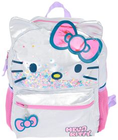 Playful Hello Kitty Backpack For Travel, Playful Hello Kitty Backpack For Back To School, Playful Hello Kitty Travel Backpack, Playful Hello Kitty School Backpack, Playful Cat Design Standard Backpack, Hello Kitty Kawaii Backpack For Back To School, Kawaii Hello Kitty Backpack For Back To School, Hello Kitty Print Backpack For Back To School, Cute Hello Kitty Standard Backpack