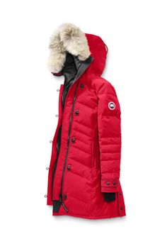 Shop the women's Lorette Parka Coyote Fur, White Ducks, Down Parka, Backpack Straps