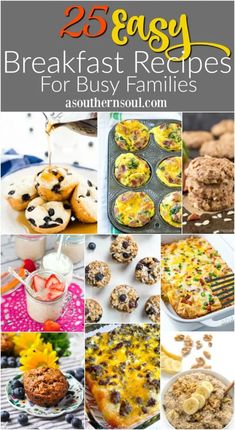 25 easy breakfast recipes for busy families