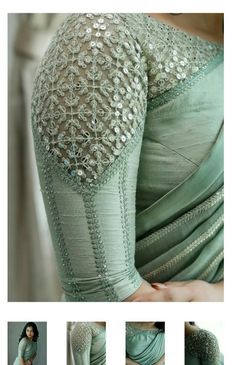 Net Sari Blouse Designs, Silver Colour Blouse Designs Latest, Boatneck Blouse Designs Latest, Blouse Sleeve Designs, Blouse Sleeves Design, Latest Saree Blouse, Designs Blouse