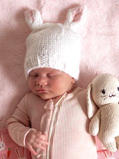 Soft hand knit beanie hat in Creamy White has stand-up bunny ears lined in Blush Pink yarn. Perfect for Easter and Halloween wear, or anytime you want to look adorbs like a cute little cottontail!!• Hand Knit in China• 100% Acrylic Knit Bunny Hat, Knit Bunny, Bunny Hat, Pink Yarn, Knit Beanie Hat, Bunny Ears, Bunny Ear, Soft Hands, Soft Hand