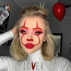 Clown Halloween Makeup // ig: @makeup.by.ayva Horror Smink, Makijaż Sugar Skull, Teknik Makeup