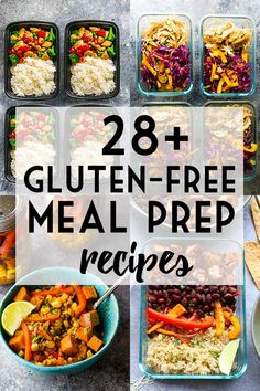 the meal prepped for 28 + gluten - free meal preps