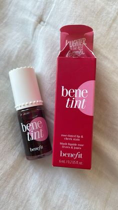 Benetint Aesthetic, Benetint Lip Stain, Benetint Blush, Benefit Tint, Bene Tint, Wish Makeup, Benefit Benetint, Mini Mascara, Makeup List