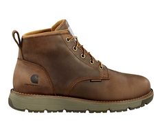 Built for work and the weekend, the Millbrook brings a lightweight update to a classic wedge style work boot. Insite® Footbeds, Carhartt's LWD midsole and a flexible full ground contact rubber outsole are designed to take on any light-duty jobsite. This durable leather boot features a Storm Defender™ waterproof membrane and FastDry™ linings so you can lace them up with confidence. Brown oil tanned leather upper, Lace up closure, Waterproof, Soft toe, Insite® Footbeds are designed to provide arch Durable Brown Functional Work Boots, Brown Wear-resistant Work Boots For Outdoor, Brown Fade-resistant Work Boots For Walking, Carhartt Outfit, Brown Abrasion-resistant Work Boots For Outdoor, Wedge Work Boots, Rugged Brown Abrasion-resistant Work Boots, Men Carhartt, Wedges Style