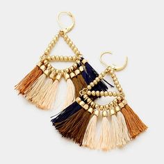 Beaded tassel drop earrings. 2-day processing. Shipped in 4-7 days. Beading Earrings, Earrings Tassel, Earrings Beads, Beaded Tassel Earrings, Beading Jewelry, Beads Jewellery, Tassel Drop Earrings, Tassel Jewelry, Jewelry Beaded