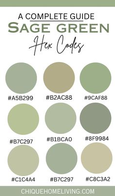 the complete guide to sage green hex colors