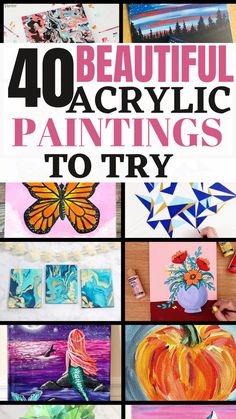 Looking for inspiration for your next acrylic painting? These paintings are great and you'll love them. These acrylic paintings are just gorgeous and you'll love the whole inspirational ideas Artist Hacks, Space Paintings, Craft Nights, Beautiful Acrylic Painting, Diy Paintings, Painting Stuff