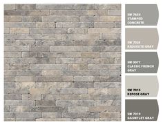 an image of a brick wall with different colors and sizes on it, including gray