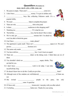 an english worksheet with pictures on it