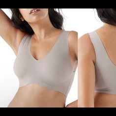 New Without Tags Size S Removal Pads Nude Color Soft Touch Stretch V-neck Bra, V-neck Stretch Bra With Soft Touch, Stretch V-neck Bra, V-neck Bra For Loungewear, Elegant Stretch V-neck Bra, Fitted V-neck Bra With Soft Touch, Mink Colour, Nude Color, Women's Intimates