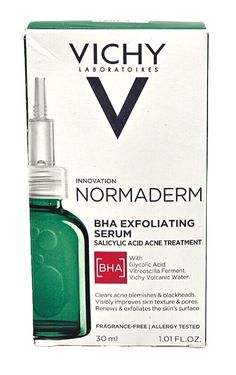 Vichy Laboratoires Normaderm BHA Exfoliating Acne Treatment NEW DAMAGED BOX *Please refer to the pictures for further damage details.* *Product may have some discoloration.* DISCLAIMER:  NEW, UNOPENED/NO MANUFACTURER?S WARRANTY OR CUSTOMER SERVICE INCLUDED   Wholesalejims is a licensed secondhand dealer/licensed pawn broker in the state of Kentucky.  As such, we are not an official dealer or authorized reseller of any of the products that we sell, nor are we an authorized representative of the companies whose products we sell online. Therefore, MANUFACTURER?S WARRANTY AND MANUFACTURER?S CUSTOMER SERVICE DO NOT COME WITH THE PRODUCTS THAT WE SELL.   eBay offers a warranty at checkout for a fee; we do not sell any eBay warranty or otherwise make such warranty available on our site.    If you Exfoliating Serum, Salicylic Acid Acne, Allergy Testing, Acne Blemishes, Clear Acne, Improve Skin Texture, Sell Online, Glycolic Acid, Skin Care Acne