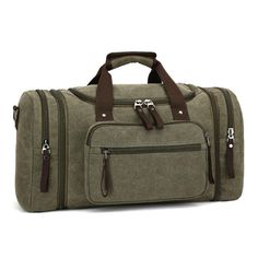 ITEM DETAILS   Type of sports: Fitness 
Material: Canvas 
Color : Black/Gray/Coffee/Khaki/Blue 
Style : Fashion gym Sport bags 
Gym Bags Type : Sports Duffles 
Size: 54*24*26CM/ 21.26" *9.45"*10.23"      ITEM OVERVIEW  The Extra Large Travel Canvas Duffle Bag is a must-have for any frequent traveler. Made with high-quality cotton canvas material, this bag is durable and long-lasting. The bag features a spacious main compartment that can hold all your clothes, shoes, and other travel essentials. It also has multiple pockets for organizing your smaller items like phones, wallets, and passports. The bag comes with sturdy handles and an adjustable shoulder strap for easy carrying.   
Suitable size: 21.3" (54 cm) x 10.2" (26 cm) x 9.4" (24 cm), multi-pocket design on the side for easy storage Weekend Duffle Bag, Canvas Duffel Bag, Canvas Weekender Bag, Canvas Duffle Bag, Canvas Travel Bag, Weekend Travel Bags, Sac Week End, Travel Handbags, Travel Duffle