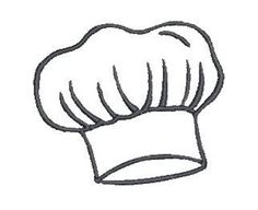 a drawing of a chef's hat