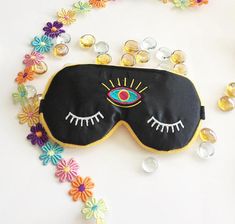 Third Eye Sleep Mask Eye Mask Travel Eye Mask Blindfold Eye Sleep Mask, Sleep Masks, Party Mask, Vanity Bag, Cute Eyes, Bachelorette Gifts, Mask Party, Amazon Handmade, Eye Design