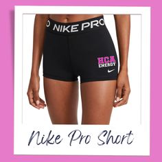 Nike Women's Pro 3” Shorts Nike Pro Girls' Dri-FIT Shorts The Nike Pro Shorts are made with stretchy, sleek and supportive fabric that wicks sweat to help you stay dry and comfortable during your workout. This product is made with at least 50% recycled polyester fibers. Features Body-hugging feel Medium support Mid-rise Dri-FIT technology keeps you dry and comfortable Available in YOUTH & ADULT sizes, Matte print Youth Sizing: Size XS S S+ M M+ L L+ XL Numeric Size 6 - 7 8 - 9 8 - 9 Plus 10 - 12 10 - 12 Plus 14 - 16 14 - 16 Plus 18 - 20 Age 7 - 8 8 - 10 8 - 10 10 - 12 10 - 12 12 - 13 12 - 13 13 - 15 Height (in) 48 - 50 50 - 54 50 - 54 54 - 57 54 - 57.5 57 - 61 57.5 - 61.5 61 - 65 Chest (in) 25.5 - 27 27 - 29 29 - 32 29 - 31 32 - 34.5 31 - 33.5 34.5 - 38 33.5 - 36.5 Waist (in) 23.5 - 24 24 Sportswear Activewear With Built-in Shorts For Cheerleading, Stretch Athletic Shorts For Cheerleading, Athleisure Athletic Shorts For Cheerleading, Cheerleading Short Activewear In Athleisure Style, Cheerleading Short Athleisure Activewear, Cheerleading Athleisure Activewear Shorts, Athleisure Moisture-wicking Shorts For Cheerleading, Moisture-wicking Activewear For Cheerleading, Moisture-wicking Athleisure For Cheerleading