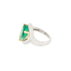 For Sale on 1stDibs - This ring designed by David Jerome is from his private collection and features one pear cut Emerald totalling 7.04cts sourced in the chivor mine in Columbia. Luxury Pear-shaped Diamond Ring With Pavé Setting, Luxury Marquise Emerald Ring, Luxury Pear-shaped Emerald Ring For Formal Occasions, Luxury Pear-shaped Rings With Pave Setting, Luxury Pear-shaped Brilliant Cut Emerald Ring, Luxury Pear-shaped Emerald Ring With Prong Setting, Formal Pear-shaped Brilliant Cut Emerald Ring, Luxury Pear-shaped Gemstone Rings, Luxury Pear-shaped Brilliant Cut Rings