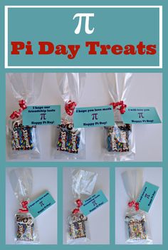 pi day treat bags with candy in them