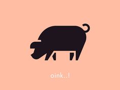 an animal that is standing up with the word ok on it's side, in front of a pink background