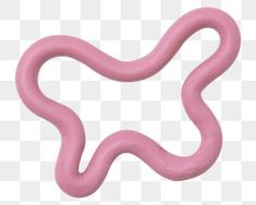 a pink snake shaped object on a white background, with no image in the middle