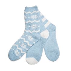 Super soft, fuzzy sock set. These sock sets include 3 pairs of patterned socks. These fuzzy socks will keep you cozy and warm. A great stocking stuffer!! Get all six color sets for extra gift options!Details & Care One Size 99% Polyester, 1% Spandex Height 7.5″ Wash cold. Tumble dry. Imported Fall Transition, Fuzzy Socks, Cozy Socks, Light Teal, Patterned Socks, Color Set, Ice Blue, Stocking Stuffer, Effortless Style