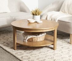 a living room scene with focus on the coffee table