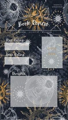 the front and back cover of a book with an image of fireworks in black, gold and