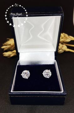 Diamond stud earrings 0.5 & 1 carat diamond simulant studs | Etsy Silver Jewelry With Prong Setting For Anniversary Gift, Classic Cubic Zirconia Hallmarked Earrings, Brilliant Cut Cubic Zirconia Earrings As Gift, Brilliant Cut Cubic Zirconia Earrings For Gift, Gift Earrings With Brilliant Cut Cubic Zirconia, White Gold Jewelry With Prong Setting For Gift, Silver Diamond Earrings With Vvs Clarity For Anniversary, Gift Jewelry In White Gold With Prong Setting, White Gold Jewelry With Prong Setting As A Gift